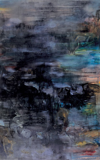 Fungal land IV oil on canvas 240x150cm 2006